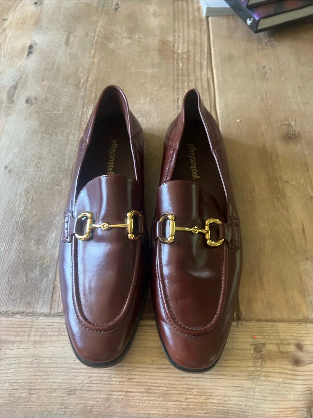 Jeffrey Campbell Men’s Burgundy Leather Bit Loafers